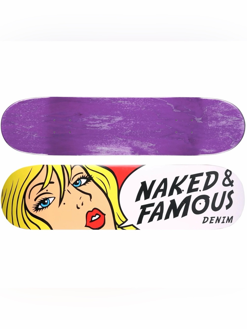 NWT Naked & Famous Skateboard Deck with “Tragic Blond” PopArt Graphic (Unopened)